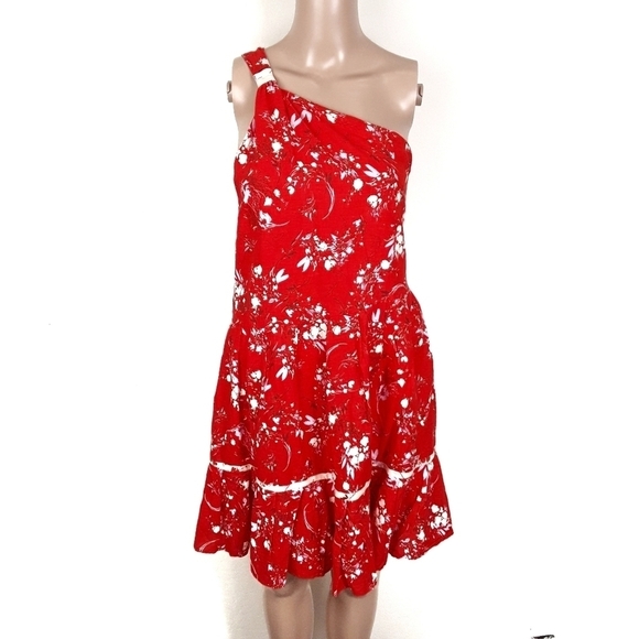 Free People All Mine One Shoulder Mini Dress Floral - Picture 2 of 6